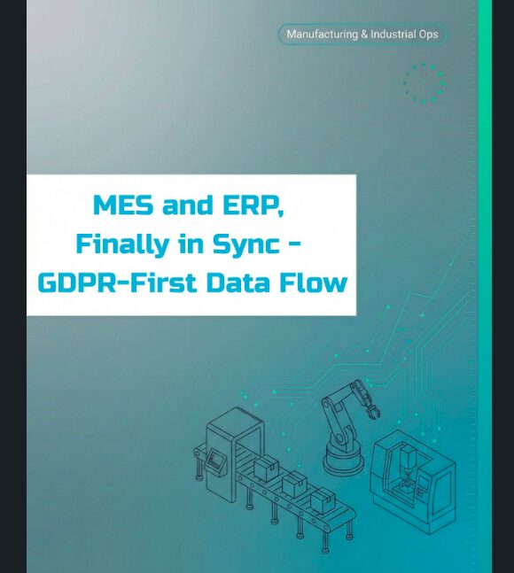 HALØ syncs MES and ERP in real time with GDPR-first digital twins—aligning demand, capacity, and materials for accurate, auditable manufacturing execution.